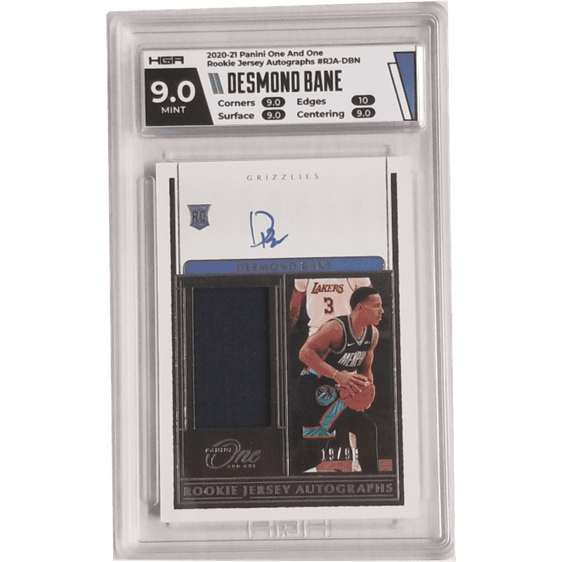 Desmond Bane 2020-21 Panini One and One Rookie Jersey Autographs #RJA-DBN HGA 9.0