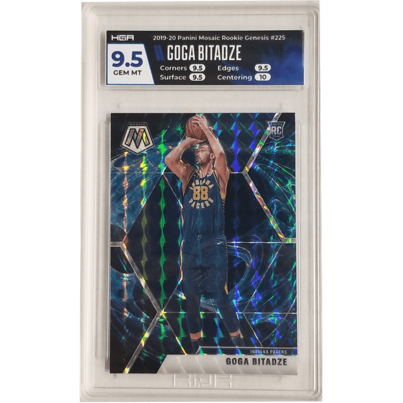 Goga Bitadze 2019-20 Panini Mosaic Rookie Genesis #225 HGA 9.5