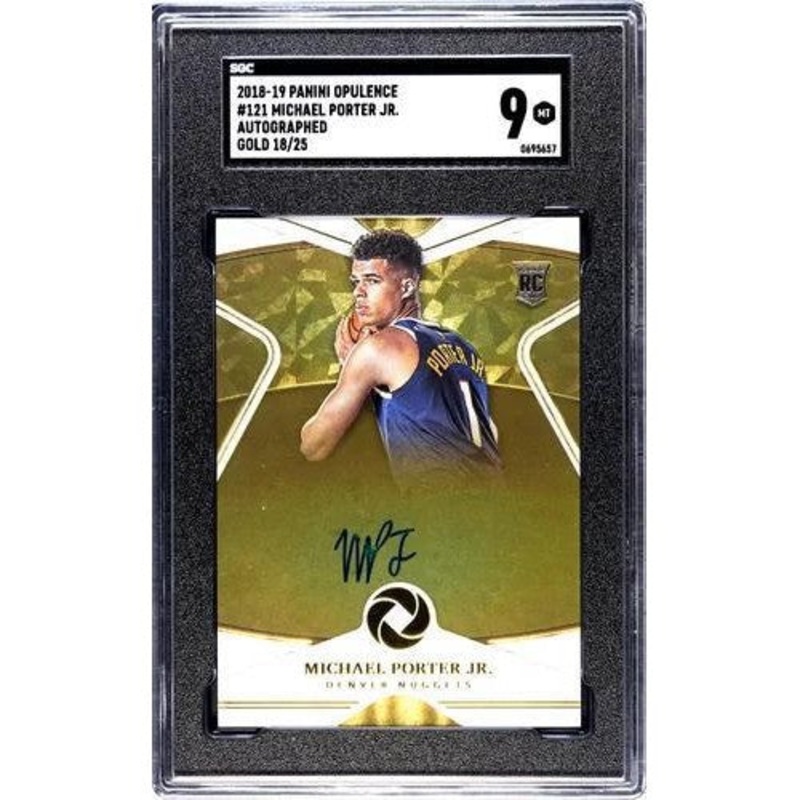 Michael Porter Jr. 2018 Panini Opulence Gold #121 SGC 9