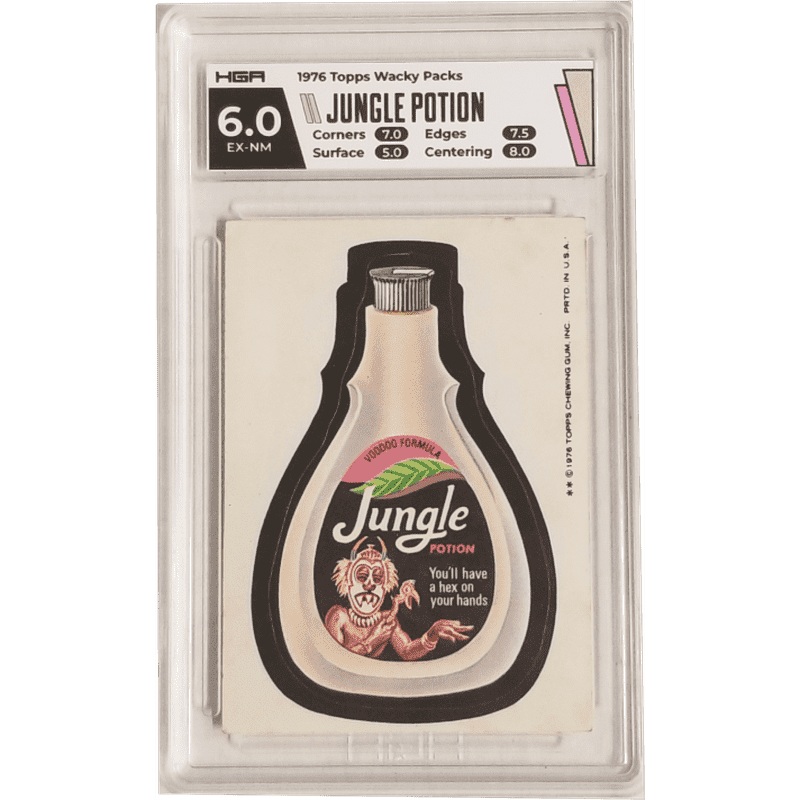 1976 Topps Wacky Packs – Jungle Potion HGA 6.0