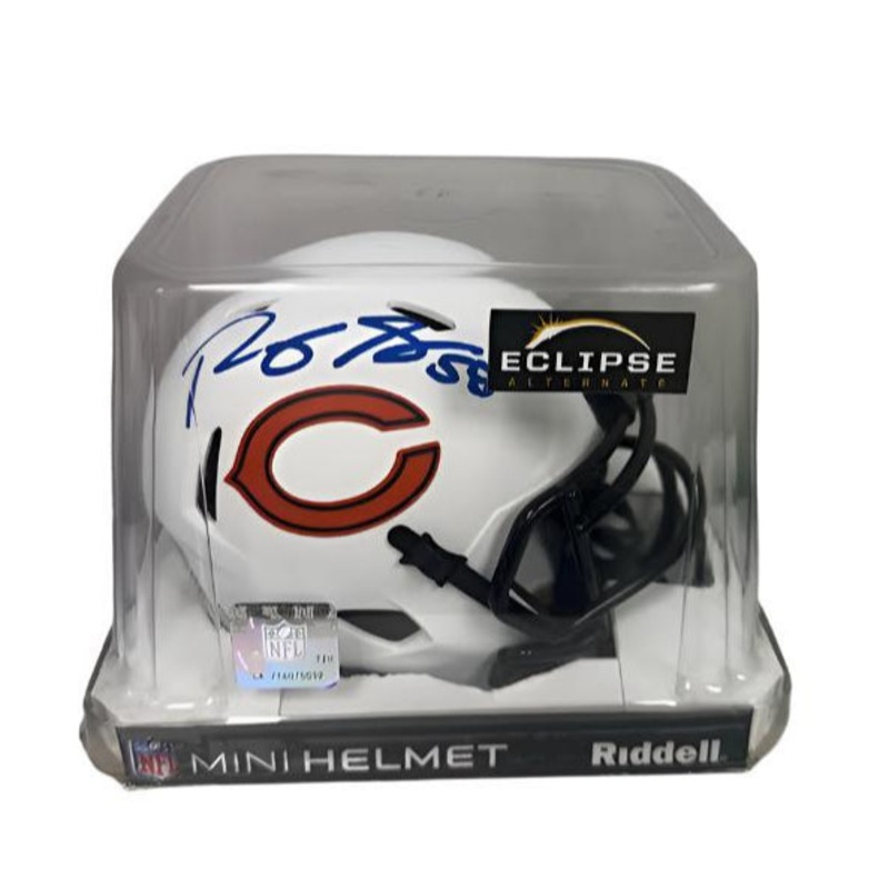 Autographed Mini Helmet: Roquan Smith – Chicago Bears – Lunar Eclipse