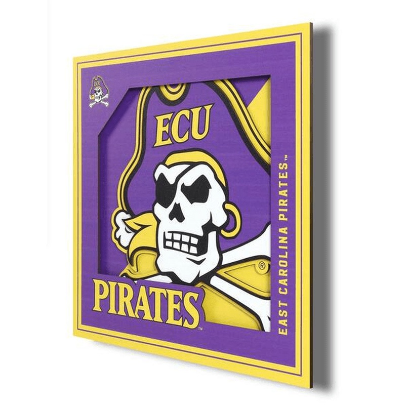 Wall Art: East Carolina Pirates Logo Series 12″x12″