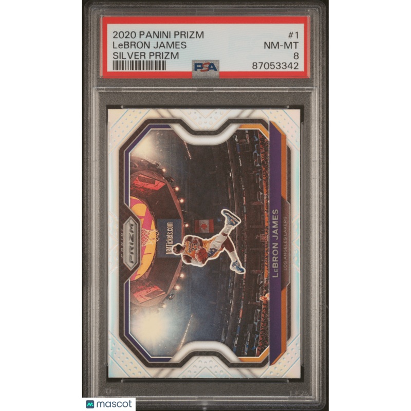 LeBron James 2020 Panini Prizm #1 PSA 8