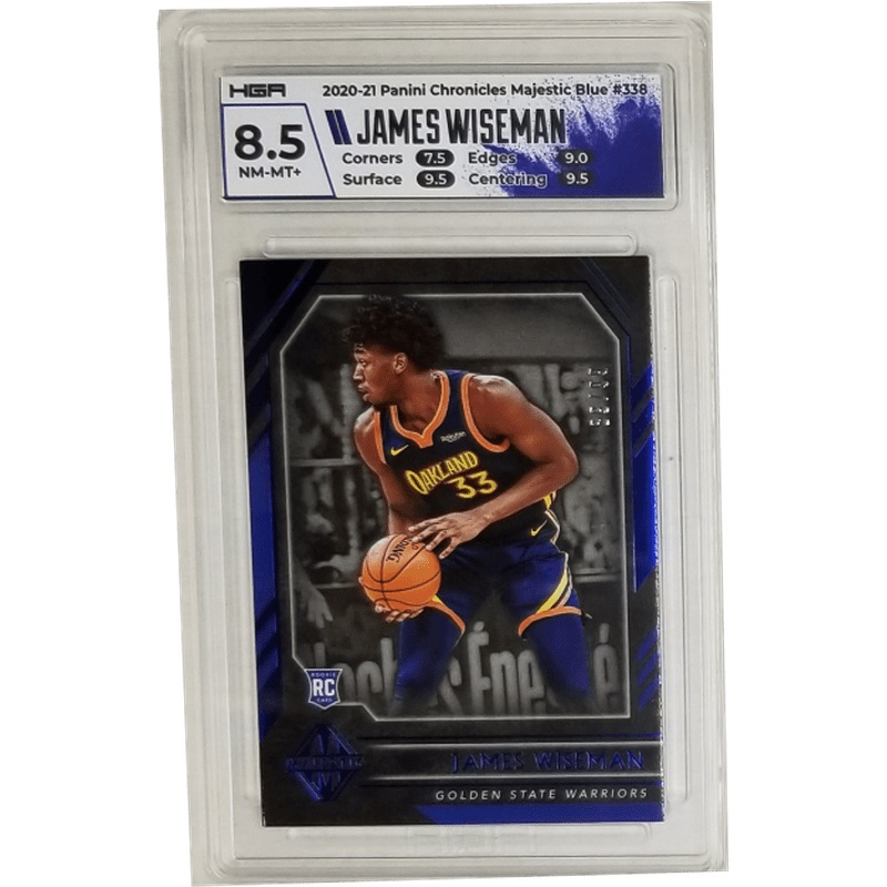 James Wiseman: 2020-21 Panini Chronicles Majestic Blue #338 HGA 8.5