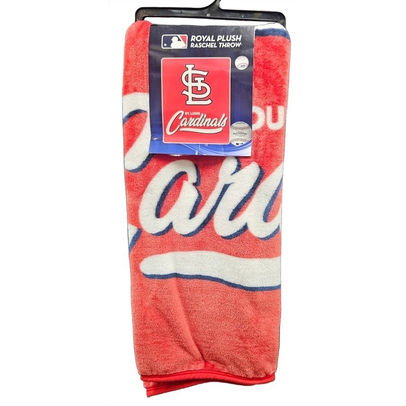 Blanket: St. Louis Cardinals- 50×60, Raschel Signature Design