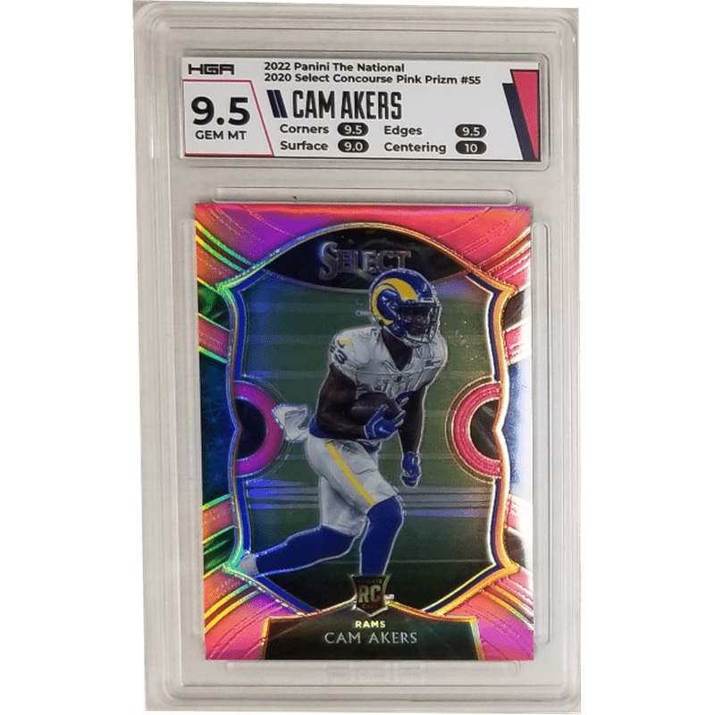Cam Akers 2022 Panini The National 2020 Select Concourse Pink Prizm #55 HGA 9.5