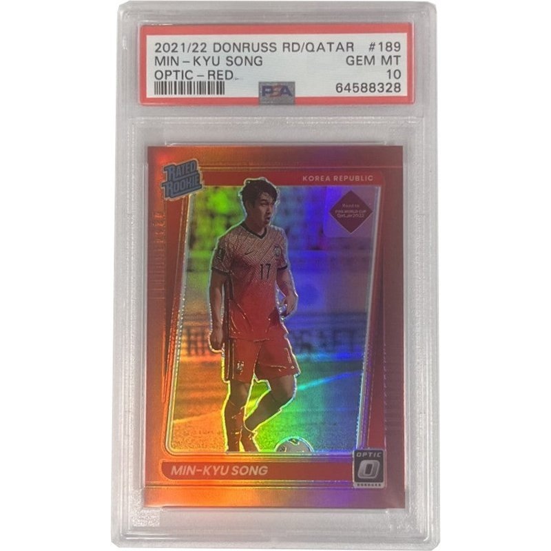 Min-Kyu Song 2021-22 Donruss Road to Qatar #189 – Optic Red PSA 10