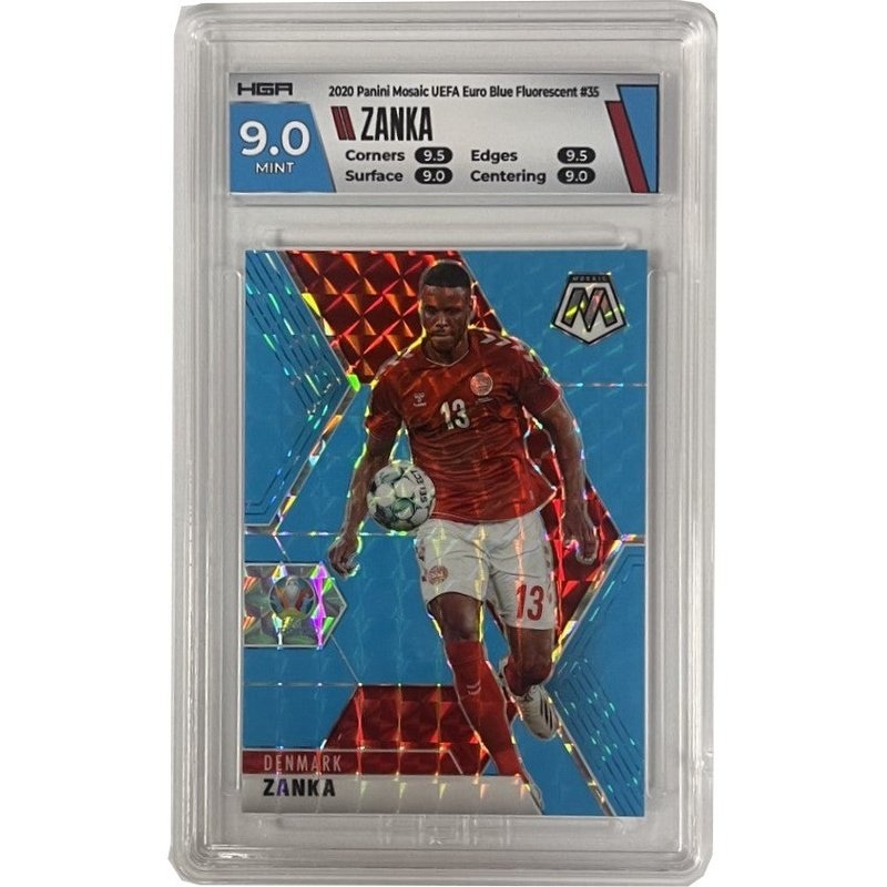 Zanka 2020 Panini Mosaic UEFA Euro Blue Fluorescent #35 HGA 9.0