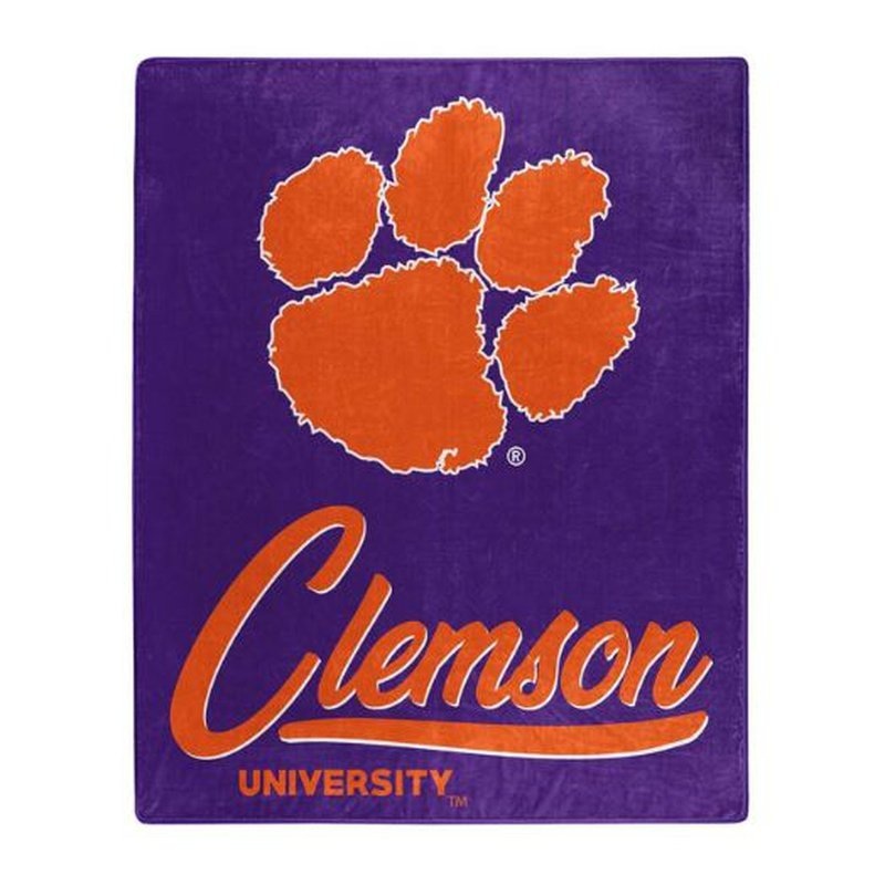 Blanket: Clemson 50×60 Raschel Signature Design