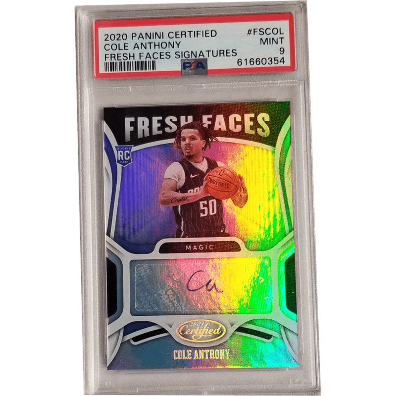 Cole Anthony 2020 Panini Certified Fresh Faces Signatures #FSCOL PSA 9