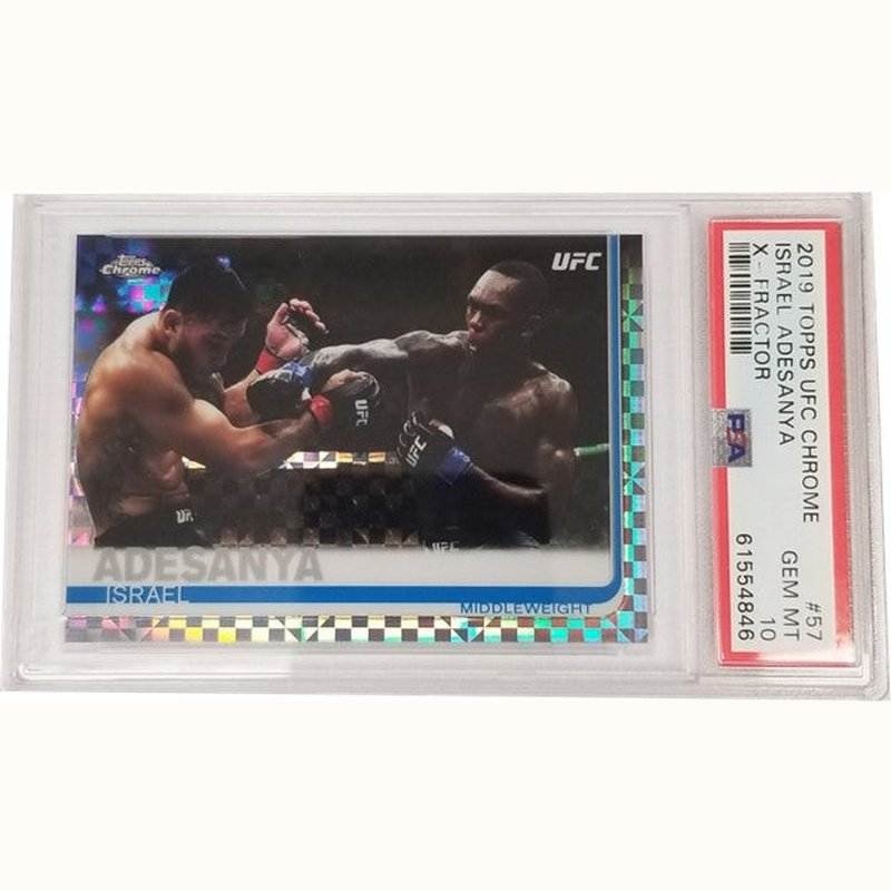 Israel Adesanya: 2019 Topps UFC Chrome X-Factor #57 PSA 10
