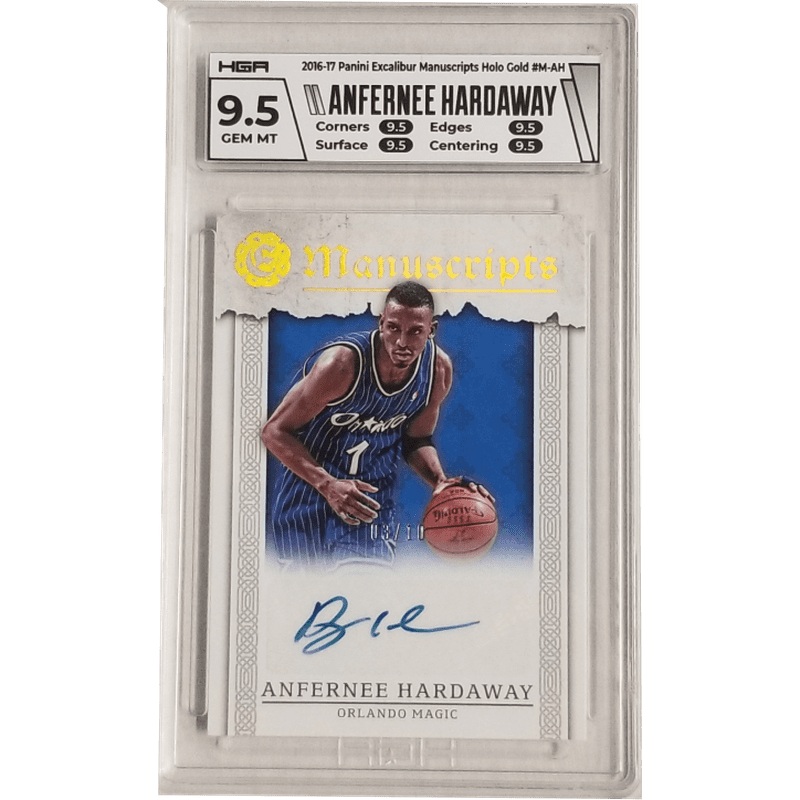 Anfernee Hardaway 2016-17 Panini Excalibur Manuscripts Holo Gold #M-AH HGA 9.5