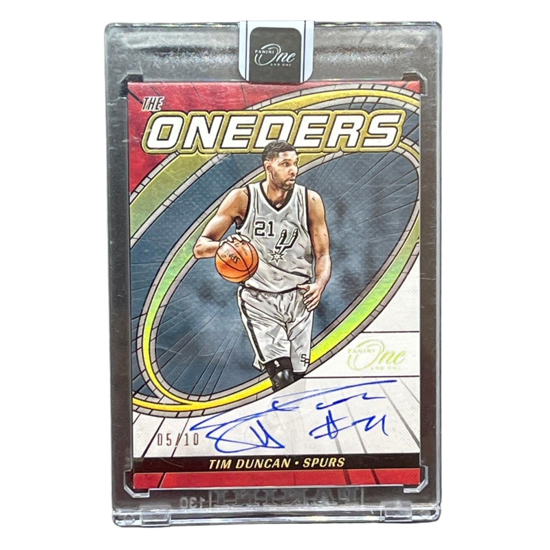Tim Duncan 2023-24 Panini One and One Auto  On-Card Autograph #05/10