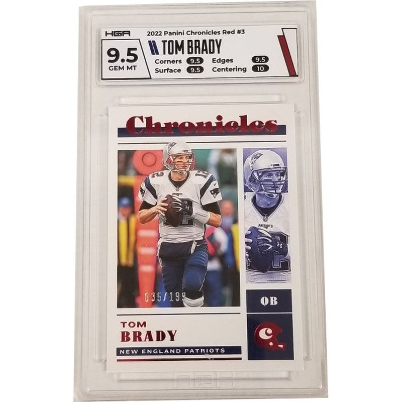 Tom Brady 2022 Panini Chronicles Red #3 HGA 9.5