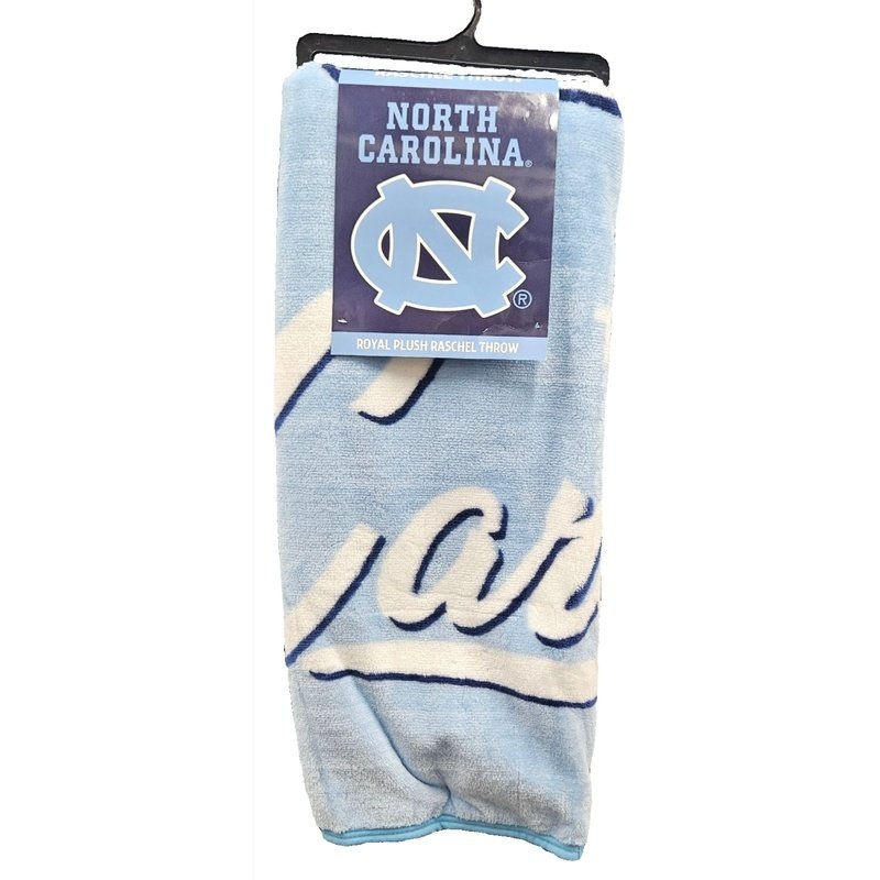 Blanket: UNC Tarheels – 50×60, Raschel Signature Design