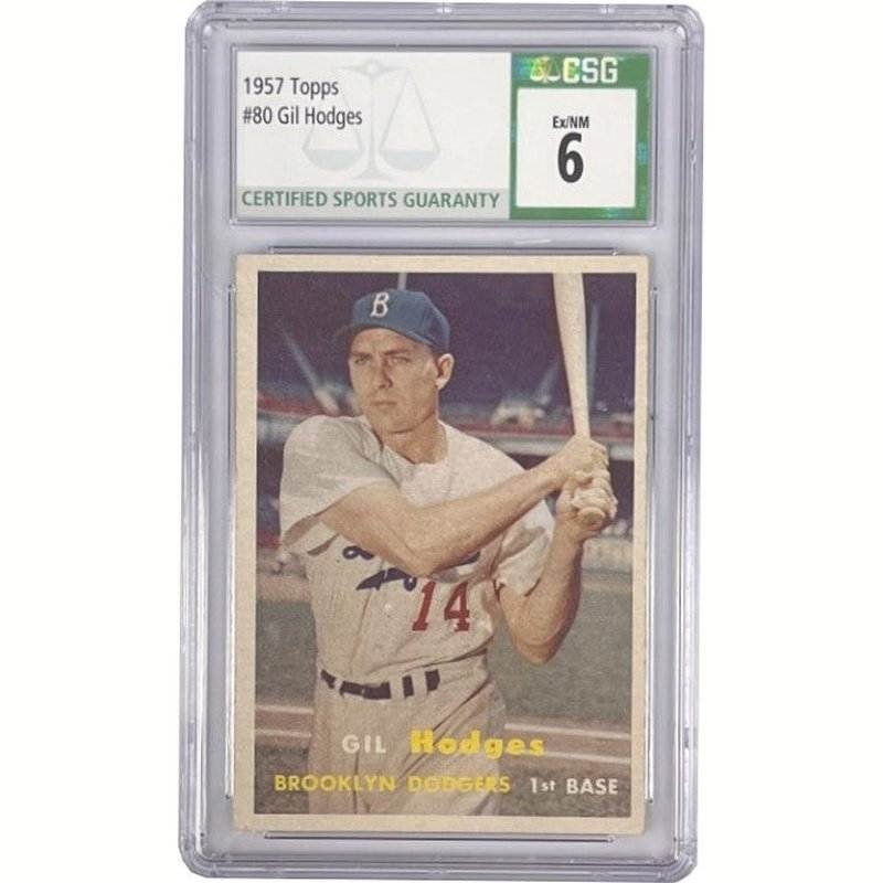 Gil Hodges 1957 Topps #80 CSG 6