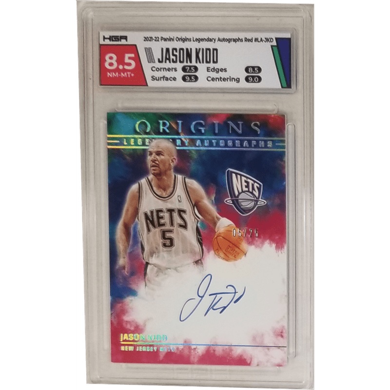 Jason Kidd: 2021-22 Panini Origins Legendary Autographs Red #LA-JKD HGA 8.5
