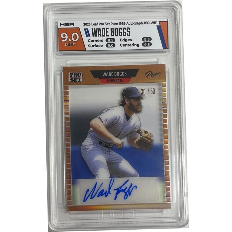Wade Boggs 2023 Leaf Pro Set Pure 1989 Autograph #89-WB1 HGA 9.0