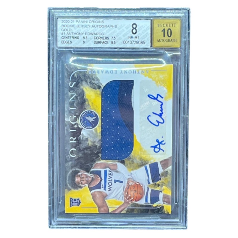 Anthony Edwards  2020-21 Panini Origins Rookie Jersey Autographs #RJA-EDW BGS 10 Auto