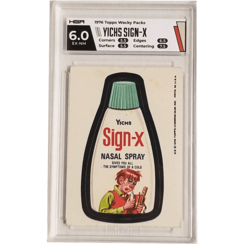 1976 Topps Wacky Packs – Yichs Sign-X HGA 6.0