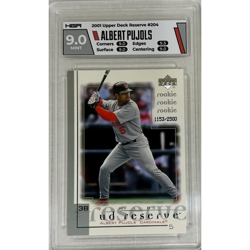 Albert Pujols: 2001 Upper Deck Reserve #204 HGA 9.0