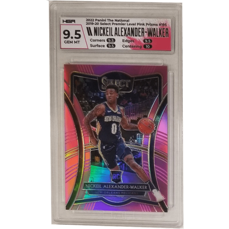 Nickeil Alexander-Walker 2022 Panini The National 2019-20 Select Premier Level Pink Prizms #195 HGA 9.5
