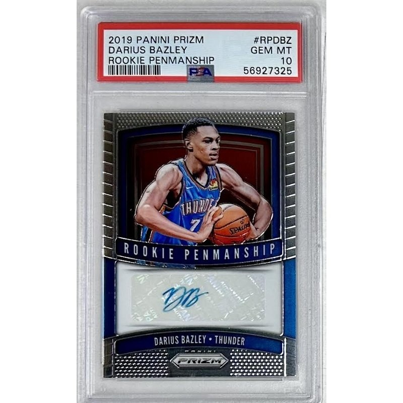 Darius Bazley 2019 Panini Prizm Rookie Penmanship #RPDBZ PSA 10