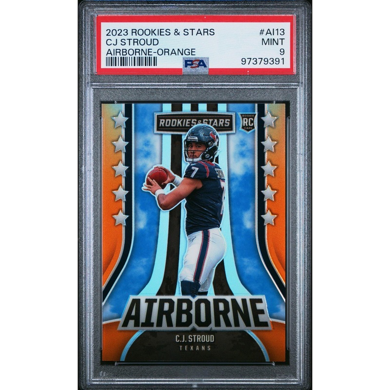 CJ Stroud 2023 Rookies & Stars Airborne – Orange #AI13 PSA 9