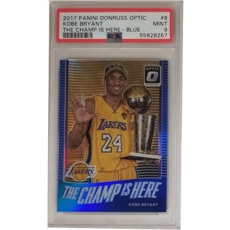 Kobe Bryant: 2017 Panini Donruss Optic The Champ is Here Blue #6 PSA 9