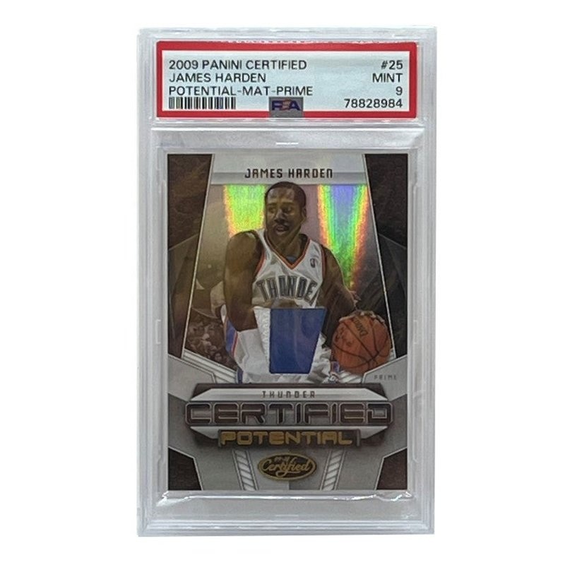 James Harden 2009 Panini Certified Potential Mat Prime #25 PSA 9