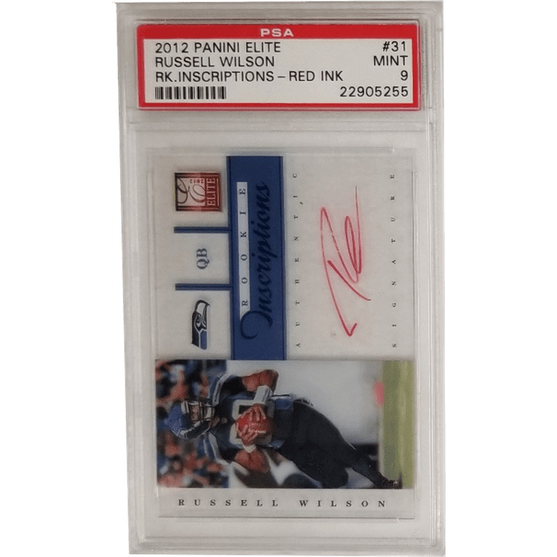 Russell Wilson 2012 Panini Elite RK.Inscriptions – Red Ink #31 PSA 9