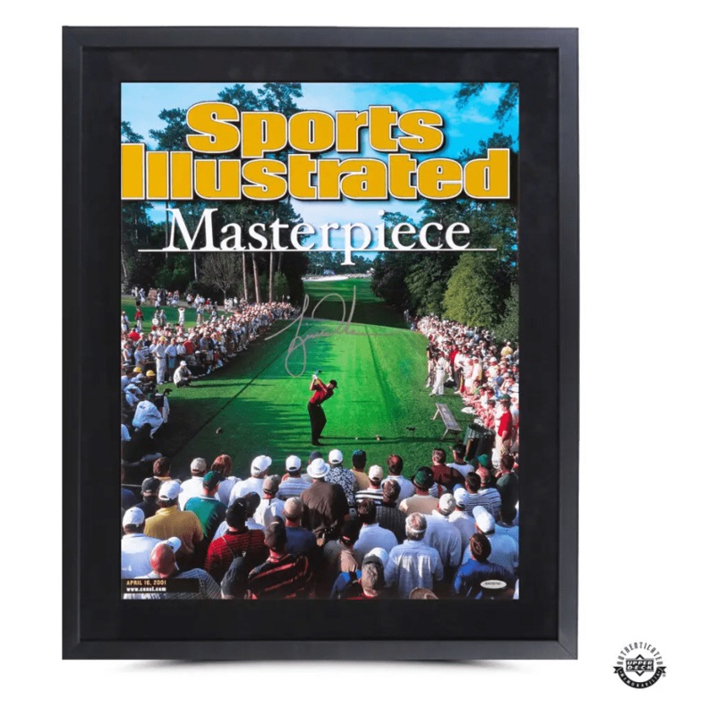 Tiger Woods Autographed & Framed Sports Illustrated Cover Print 2001 Masters Framed 15″ x 20″