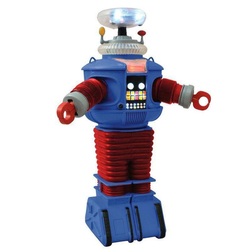 Diamond Select Toys Lost In Space: Electronic Lights & Sounds Retro B-9 Robot, Multicolor