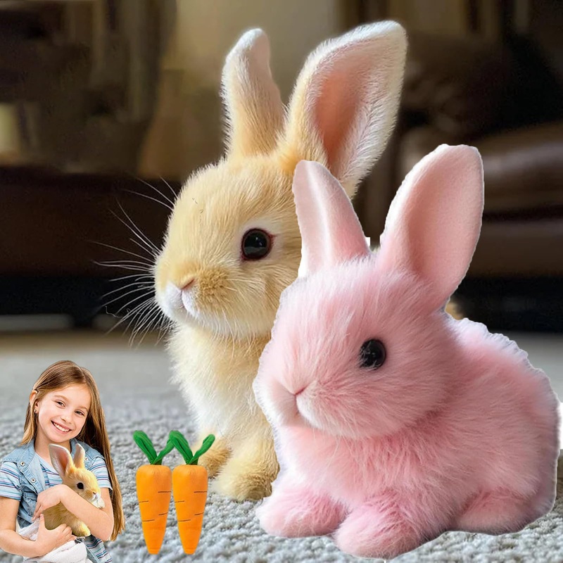 lkujiop Sherum Bunnypal, Fanyil/Family/Petsboro Interactive Bunny Pal, Bunby – Zynco Easter My Bunbi Midasn Realistic Bunny Toy