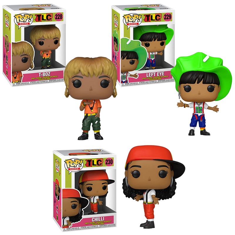 Tlc Complete Set (3) Funko Pop! Rocks: Chilli, Left-Eye And T-Boz