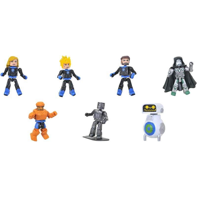 Diamond Select Toys Marvel Minimates: Fantastic Four Deluxe Box Set, Multicolor