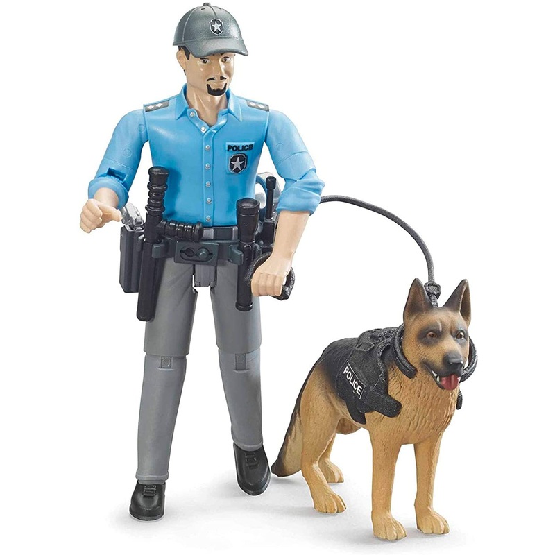 Bruder 62150 Bworld Policeman With Dog