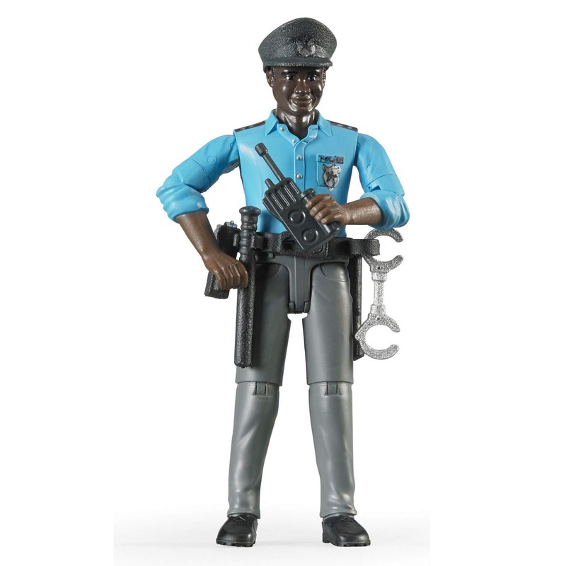 Bruder Policeman, Dark Skin, Accessories