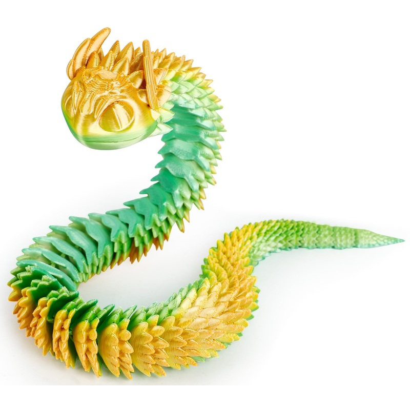 3D Printed Animals – 6 Snakes, 3D Printed Flexible Articulated Snake, Fidget Toys, Desk Decor, Treasure Box Toys for Classroom,