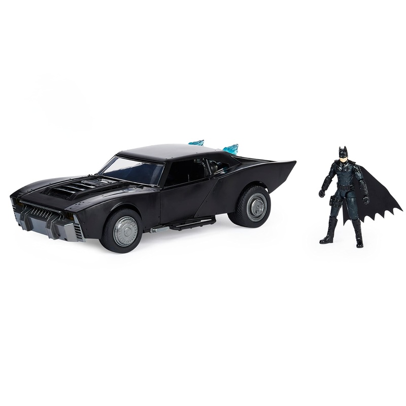 Dc Comics, Batman Batmobile With 4 Batman Figure, Lights And Sounds, The Batman Movie Collectible, Kids Toys For Boys And Girls Ages 4 And Up